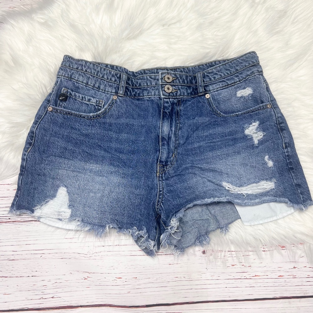 |•KANCAN•| Cute Distressed Jean Shorts Size 13/30